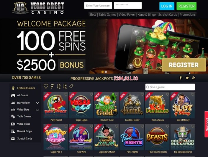 Vegas Crest Casino Review